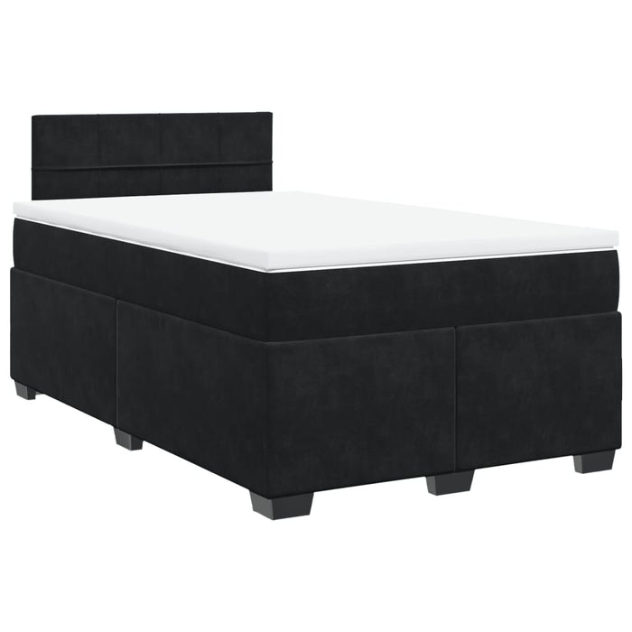 Pat box spring cu saltea, negru, 120x190 cm, catifea - WALTI WALTI
