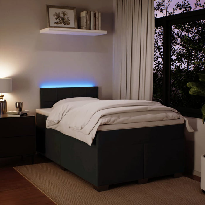 Pat box spring cu saltea, negru, 120x190 cm, catifea - WALTI WALTI