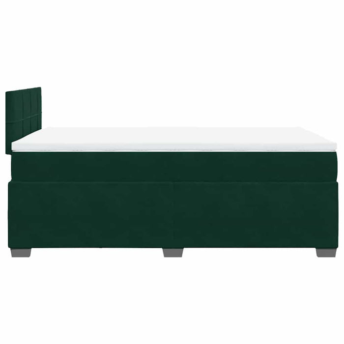 Pat box spring cu saltea, verde închis, 120x190 cm, catifea - WALTI WALTI