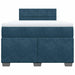Pat box spring cu saltea, albastru, 120x190 cm, catifea - WALTI WALTI