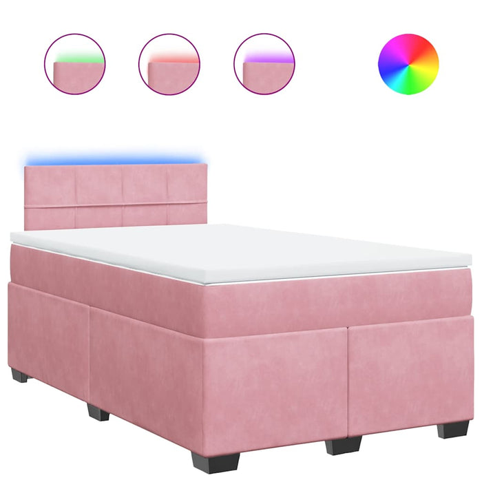Pat box spring cu saltea, negru, 120x190 cm, catifea - WALTI WALTI