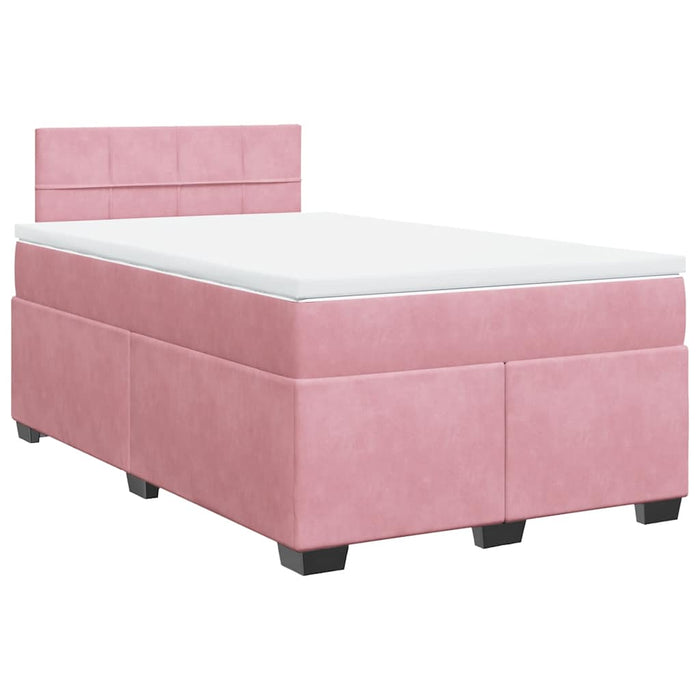 Pat box spring cu saltea, negru, 120x190 cm, catifea - WALTI WALTI
