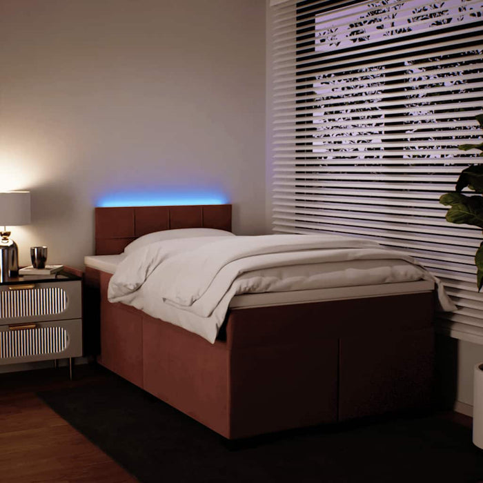 Pat box spring cu saltea, negru, 120x190 cm, catifea - WALTI WALTI