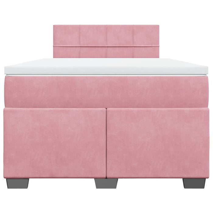 Pat box spring cu saltea, negru, 120x190 cm, catifea - WALTI WALTI