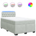 Pat box spring cu saltea, gri deschis, 120x190 cm, catifea - WALTI WALTI