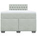 Pat box spring cu saltea, gri deschis, 120x190 cm, catifea - WALTI WALTI