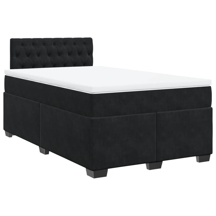 Pat box spring cu saltea, negru, 120x190 cm, catifea - WALTI WALTI