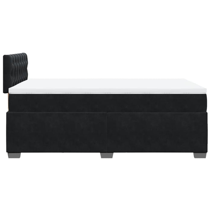 Pat box spring cu saltea, negru, 120x190 cm, catifea - WALTI WALTI