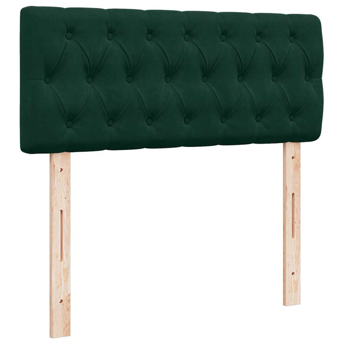 Pat box spring cu saltea, verde închis, 120x190 cm, catifea - WALTI WALTI