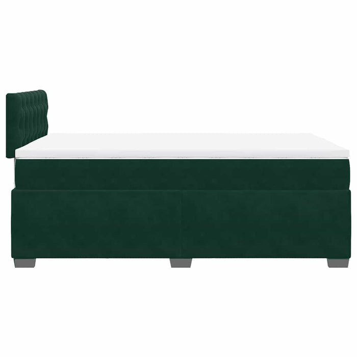 Pat box spring cu saltea, verde închis, 120x190 cm, catifea - WALTI WALTI