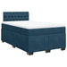 Pat box spring cu saltea, albastru, 120x190 cm, catifea - WALTI WALTI