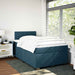 Pat box spring cu saltea, albastru, 120x190 cm, catifea - WALTI WALTI