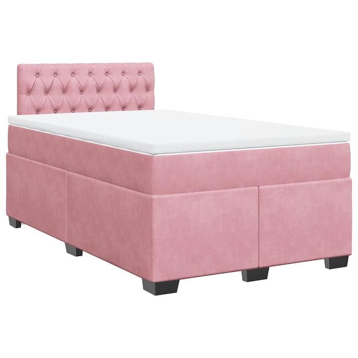 Pat box spring cu saltea, negru, 120x190 cm, catifea - WALTI WALTI