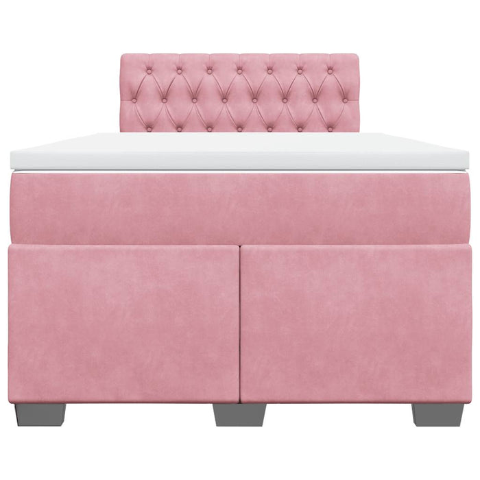 Pat box spring cu saltea, negru, 120x190 cm, catifea - WALTI WALTI