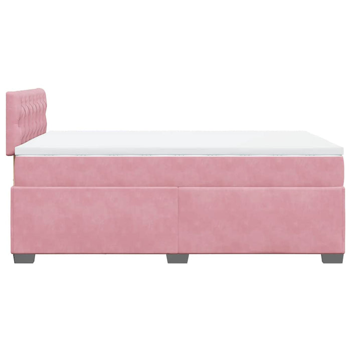 Pat box spring cu saltea, negru, 120x190 cm, catifea - WALTI WALTI