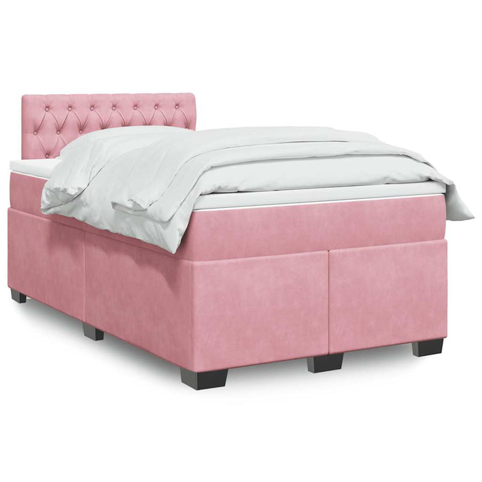 Pat box spring cu saltea, negru, 120x190 cm, catifea - WALTI WALTI