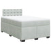 Pat box spring cu saltea, gri deschis, 120x190 cm, catifea - WALTI WALTI