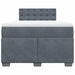 Pat box spring cu saltea, gri închis, 120x190 cm, catifea - WALTI WALTI
