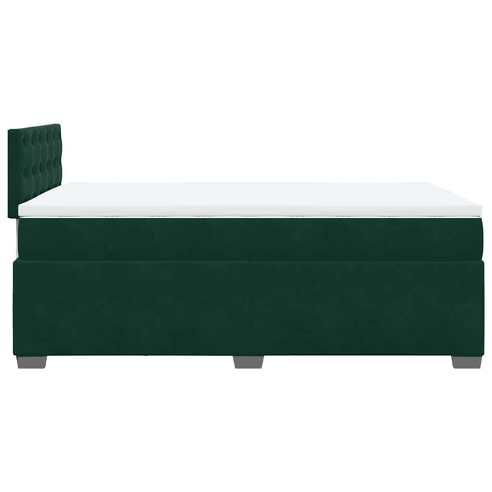 Pat box spring cu saltea, verde închis, 120x190 cm, catifea - WALTI WALTI
