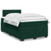 Pat box spring cu saltea, verde închis, 120x190 cm, catifea - WALTI WALTI