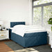 Pat box spring cu saltea, albastru, 120x190 cm, catifea - WALTI WALTI