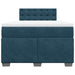 Pat box spring cu saltea, albastru, 120x190 cm, catifea - WALTI WALTI