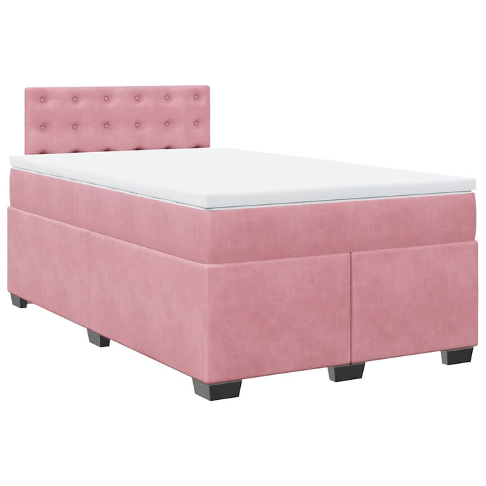 Pat box spring cu saltea, negru, 120x190 cm, catifea - WALTI WALTI