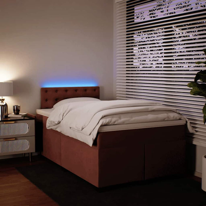 Pat box spring cu saltea, negru, 120x190 cm, catifea - WALTI WALTI