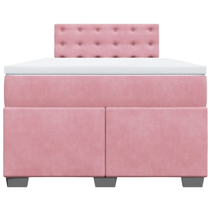 Pat box spring cu saltea, negru, 120x190 cm, catifea - WALTI WALTI