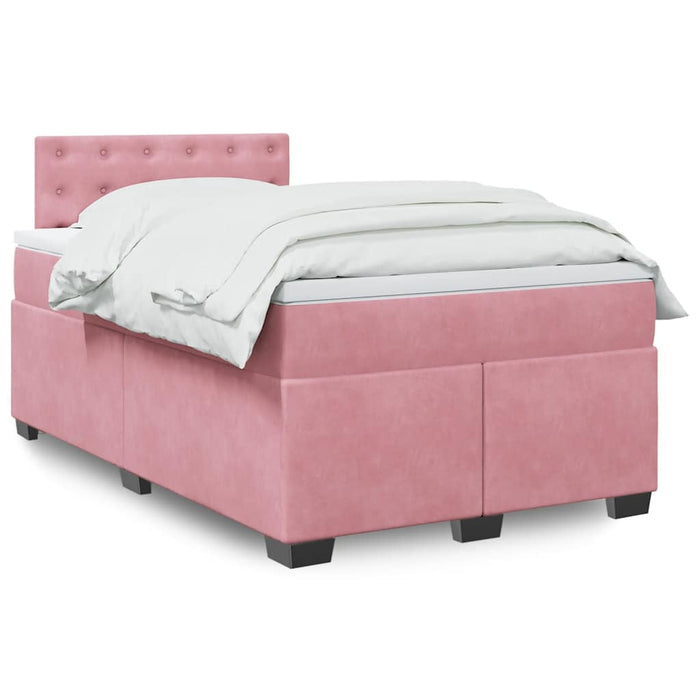 Pat box spring cu saltea, negru, 120x190 cm, catifea - WALTI WALTI
