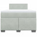 Pat continental cu saltea, gri deschis, 120x200 cm, catifea - WALTI WALTI