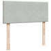Pat continental cu saltea, gri deschis, 120x200 cm, catifea - WALTI WALTI