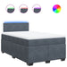 Pat box spring cu saltea, gri închis, 120x200 cm, catifea - WALTI WALTI