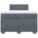 Pat box spring cu saltea, gri închis, 120x200 cm, catifea - WALTI WALTI