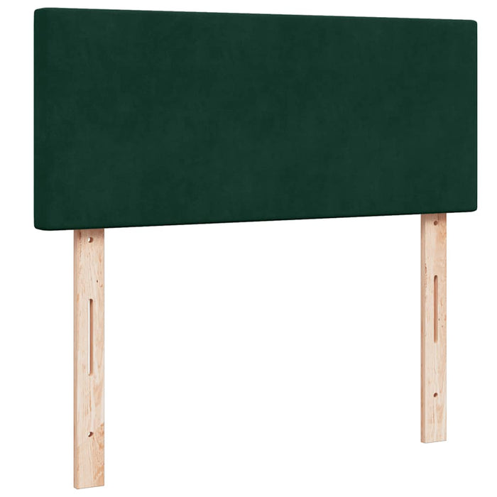 Pat box spring cu saltea, verde închis, 120x200 cm, catifea WALTI