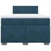 Pat box spring cu saltea, albastru, 120x200 cm, catifea - WALTI WALTI