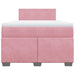 Pat box spring cu saltea, roz, 120x200 cm, catifea - WALTI WALTI