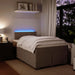Pat continental cu saltea, gri deschis, 120x200 cm, catifea - WALTI WALTI