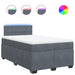 Pat box spring cu saltea, gri închis, 120x200 cm, catifea - WALTI WALTI