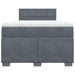 Pat box spring cu saltea, gri închis, 120x200 cm, catifea - WALTI WALTI