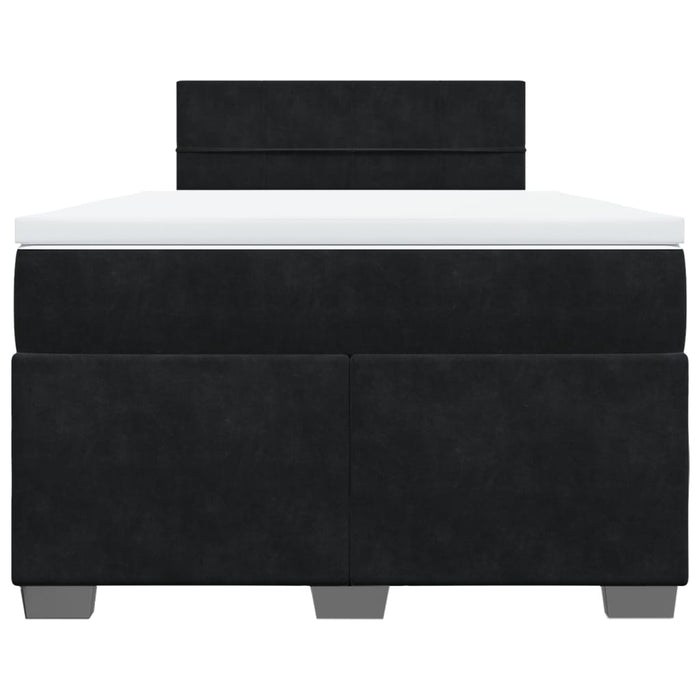 Pat box spring cu saltea, negru, 120x200 cm, catifea - WALTI WALTI