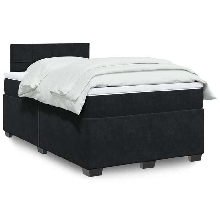 Pat box spring cu saltea, negru, 120x200 cm, catifea - WALTI WALTI
