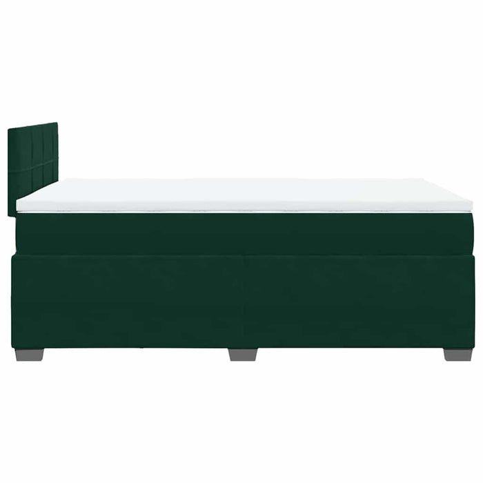 Pat box spring cu saltea, verde închis, 120x200 cm, catifea - WALTI WALTI