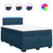 Pat box spring cu saltea, albastru, 120x200 cm, catifea - WALTI WALTI