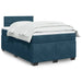 Pat box spring cu saltea, albastru, 120x200 cm, catifea - WALTI WALTI