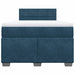 Pat box spring cu saltea, albastru, 120x200 cm, catifea - WALTI WALTI