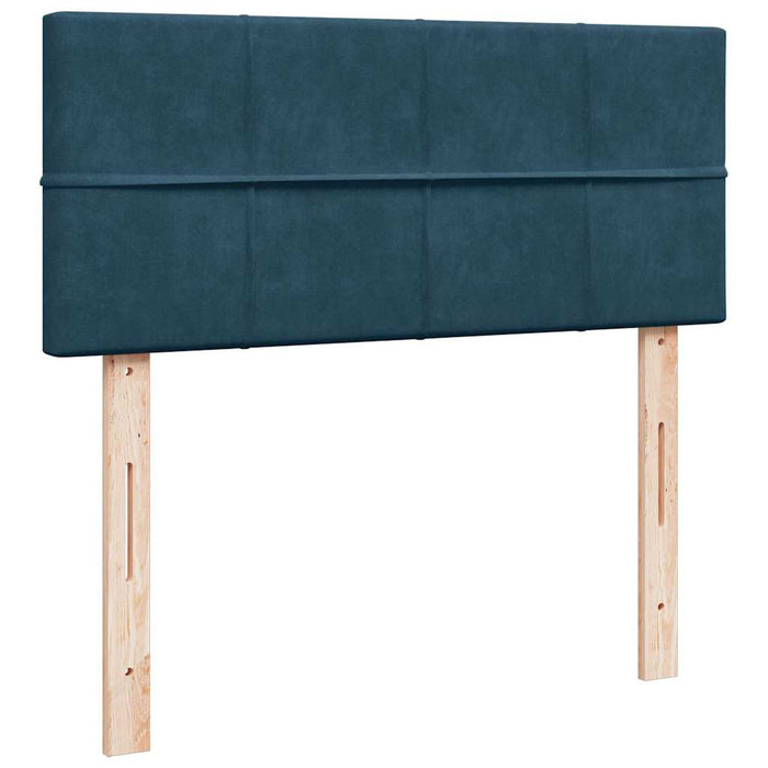 Pat box spring cu saltea, albastru, 120x200 cm, catifea - WALTI WALTI