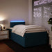 Pat box spring cu saltea, albastru, 120x200 cm, catifea - WALTI WALTI