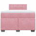 Pat box spring cu saltea, roz, 120x200 cm, catifea - WALTI WALTI