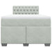 Pat continental cu saltea, gri deschis, 120x200 cm, catifea - WALTI WALTI